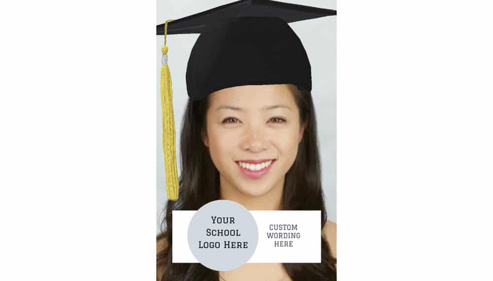 Image of a woman wearing a graduation cap in their year book.