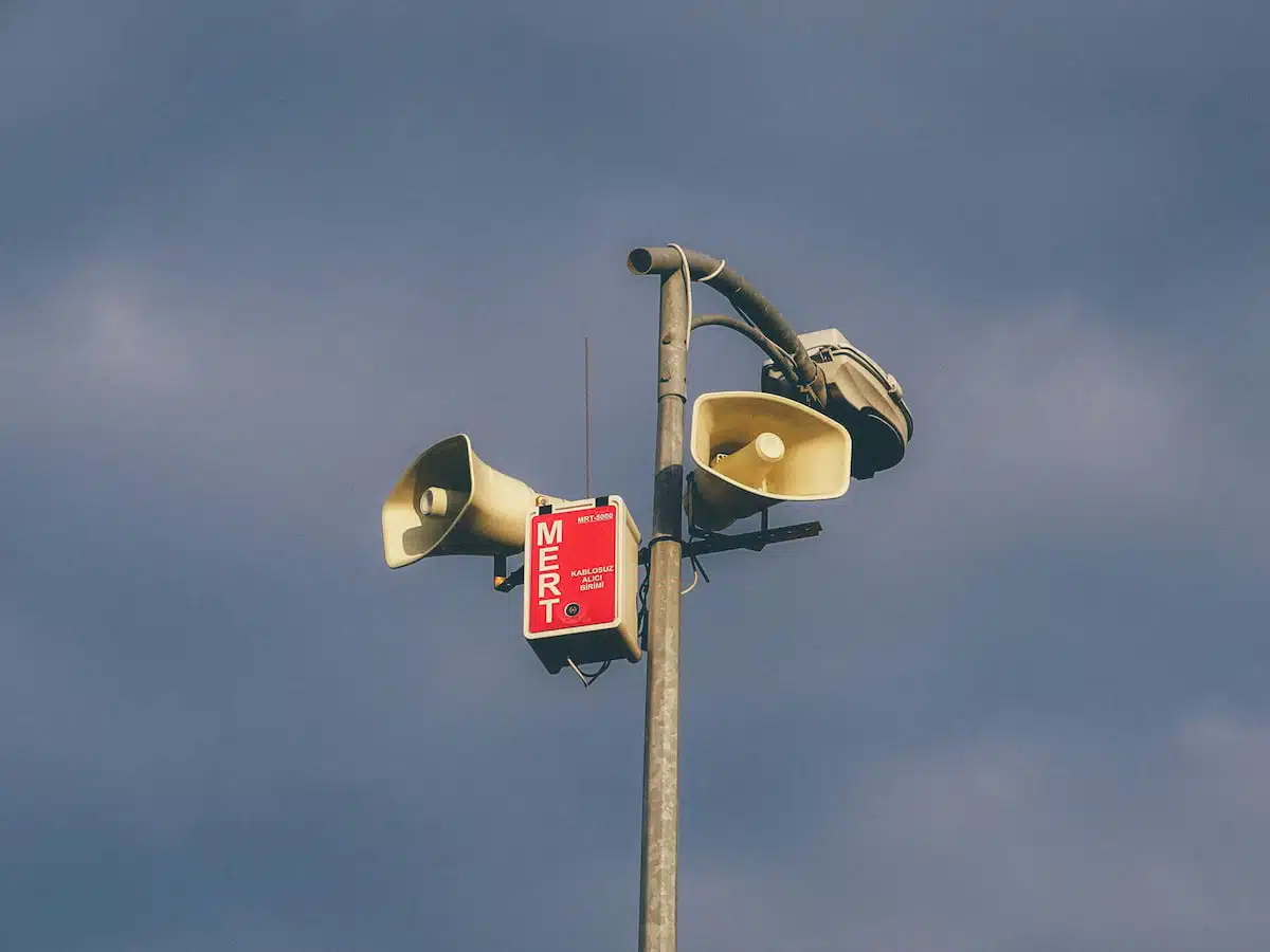 Alarm Siren Tower with Speakers