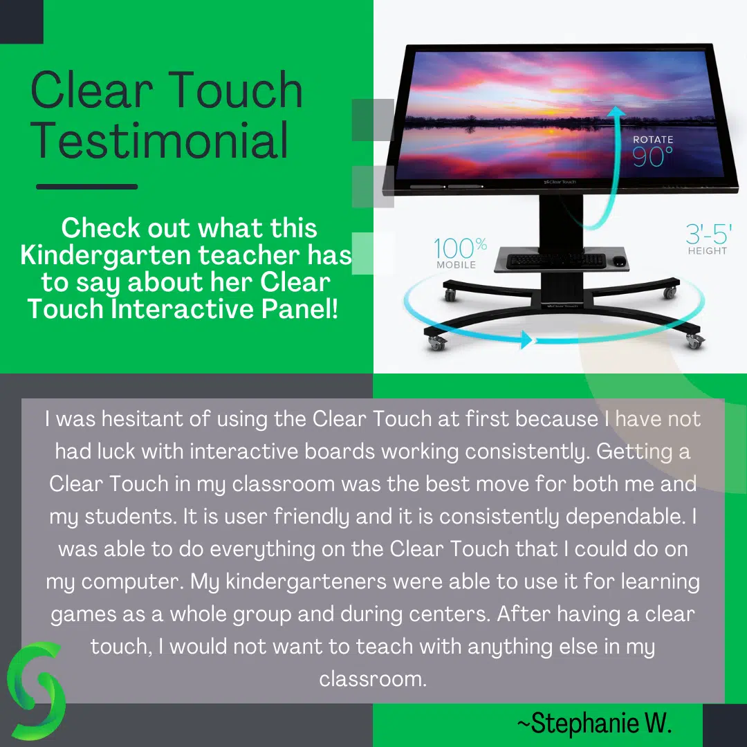 Clear Touch testimonial from a KG teacher